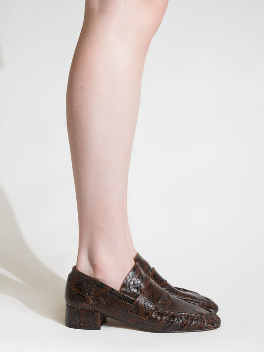 Navas Brown Snake Loafer
