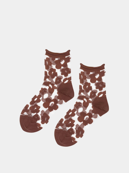 Pop Sheer Short Crew Mocha