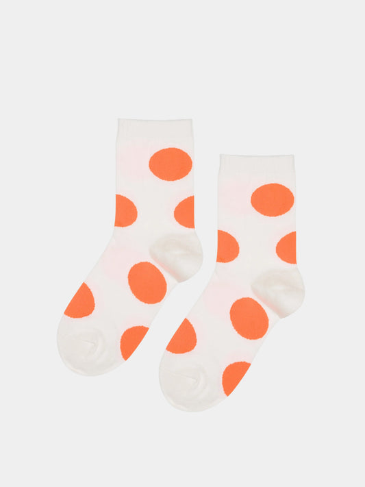 Rie Crew Neon Orange Socks