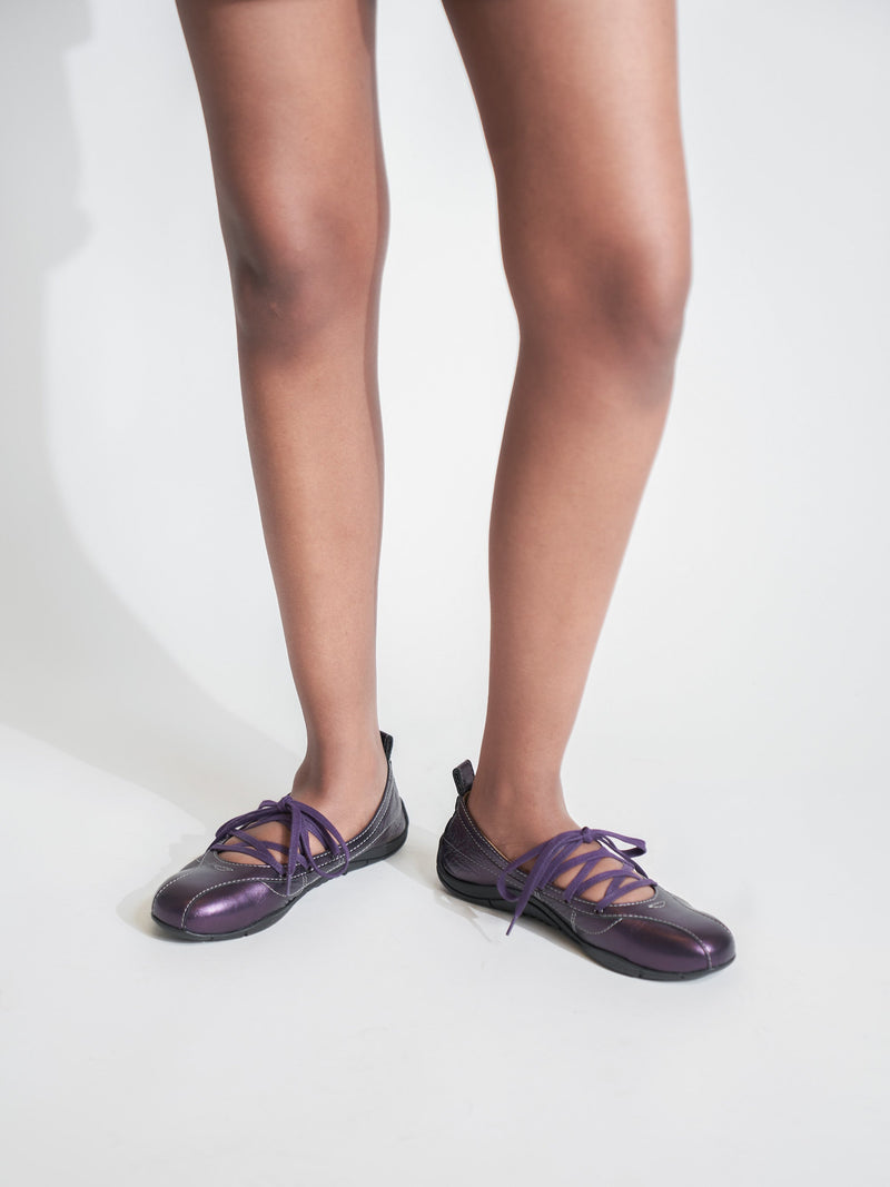 Zava Purple Metallic Ballerina