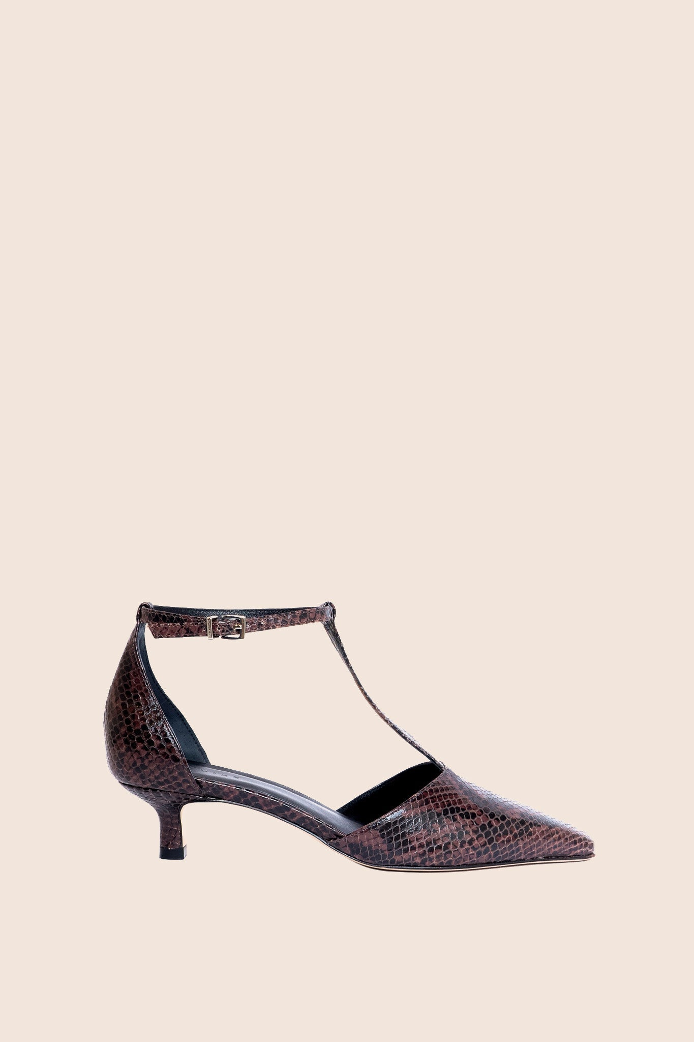 Almada Brown Snake Pump