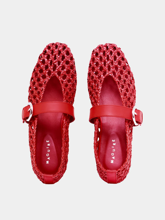 Aveiro Red Woven Ballerina