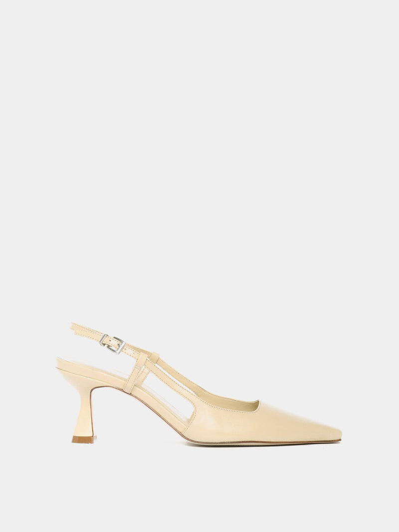 Butter slingback heels