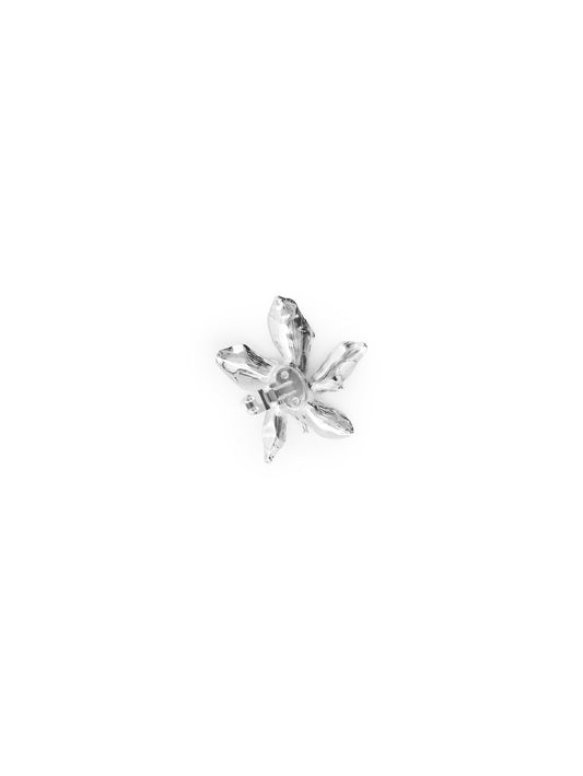 Silver flower clip.