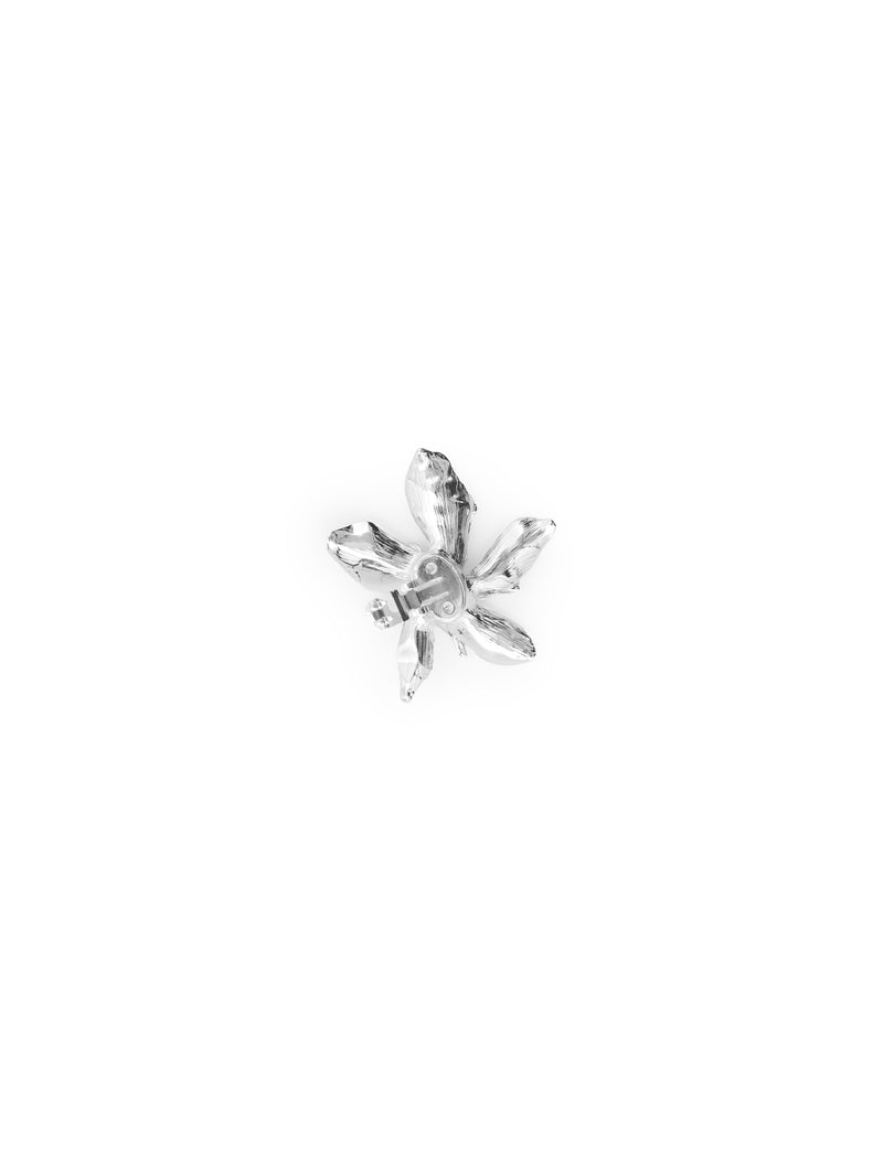 Silver flower clip.