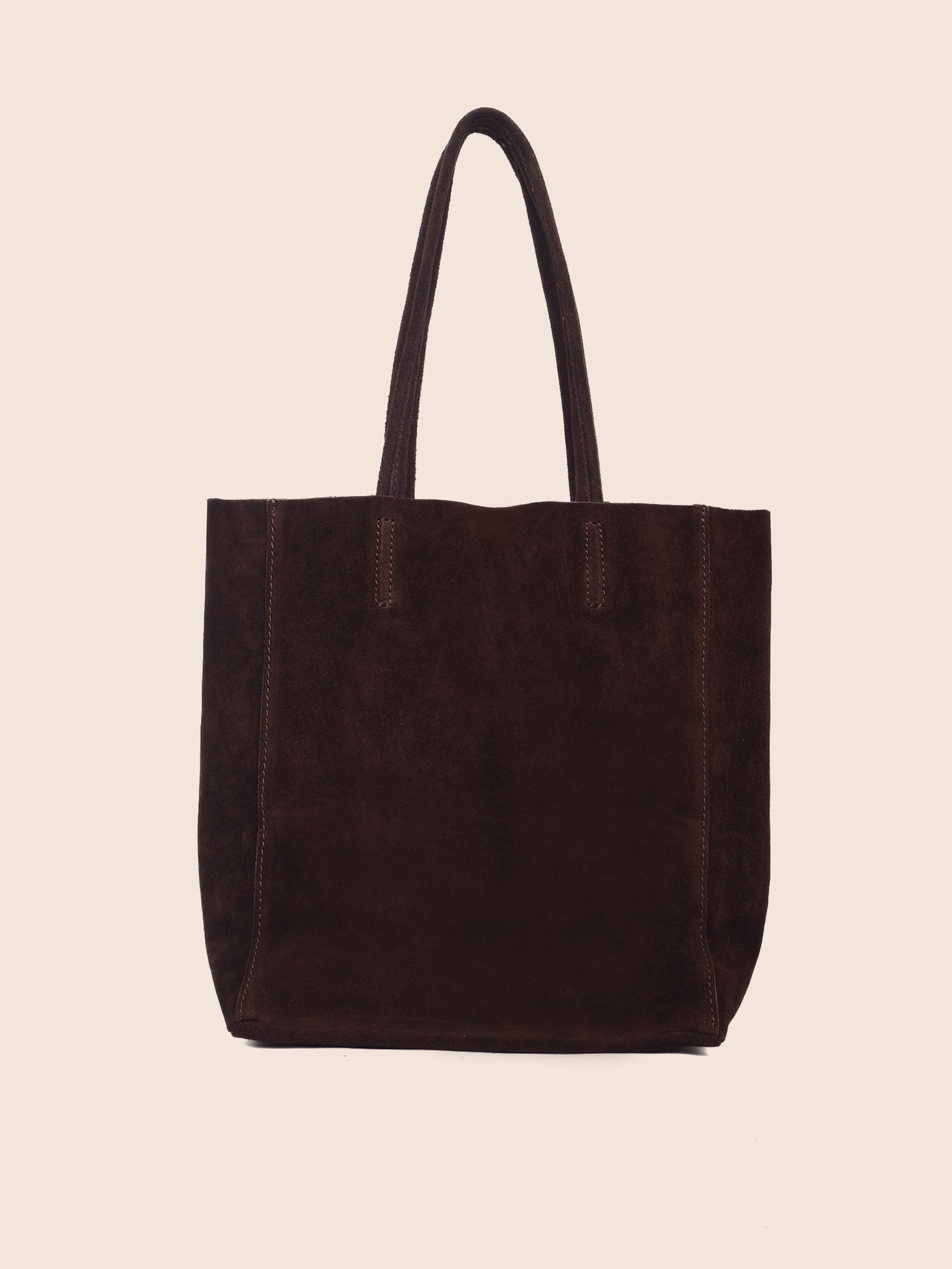Carpi Brown Suede Tote Large