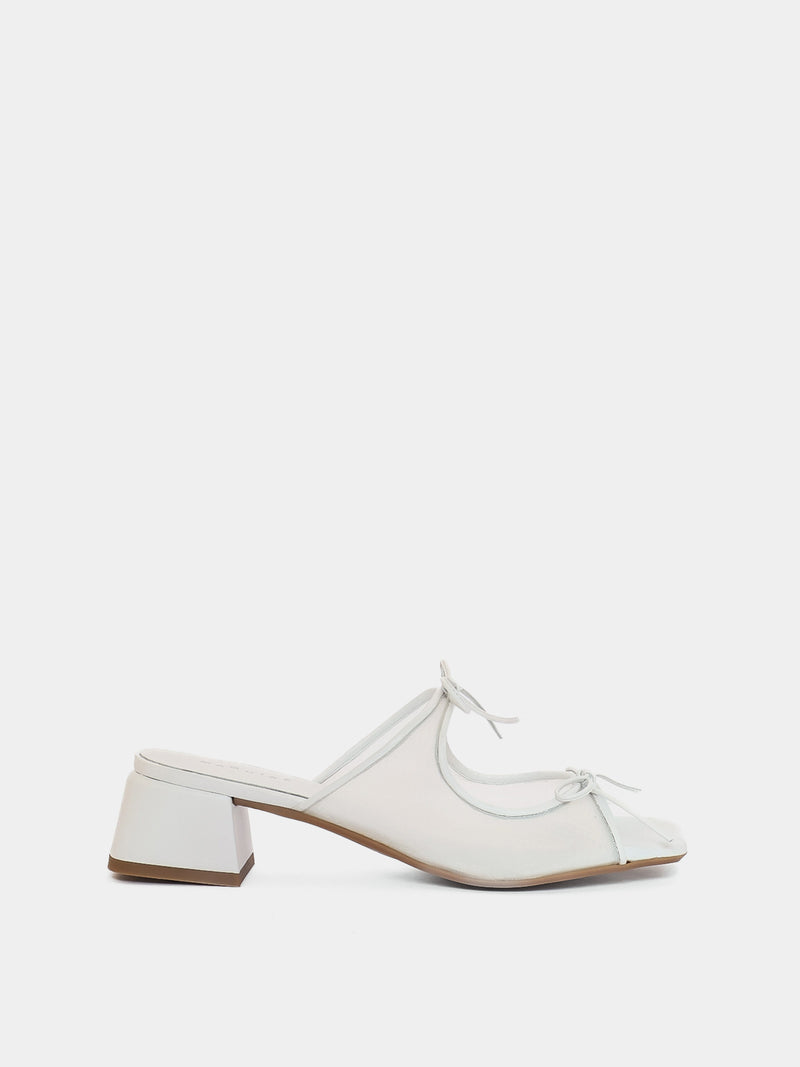 White shoe on a white background