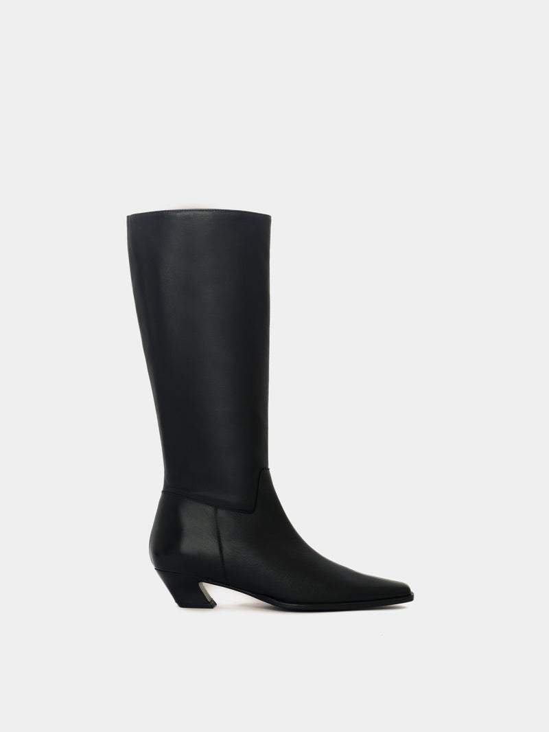 Black knee-high boot