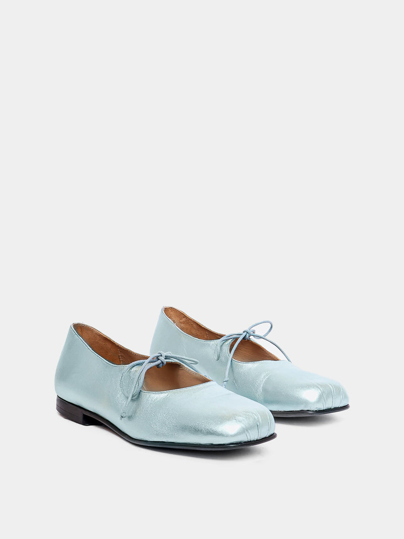 Gaia Blue Metallic Ballerina