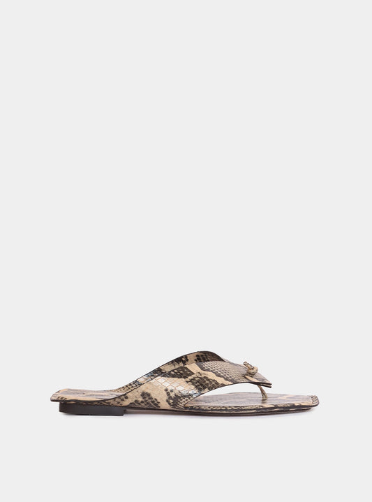 Flip Flop sandal with snake print
