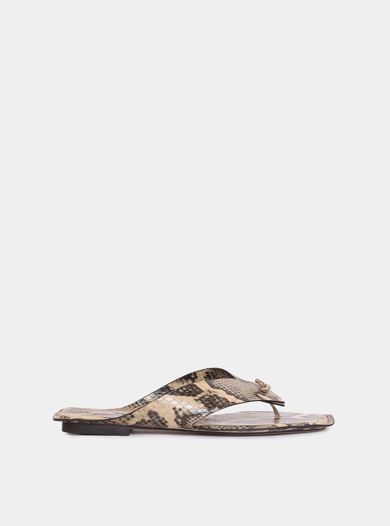 Flip Flop sandal with snake print