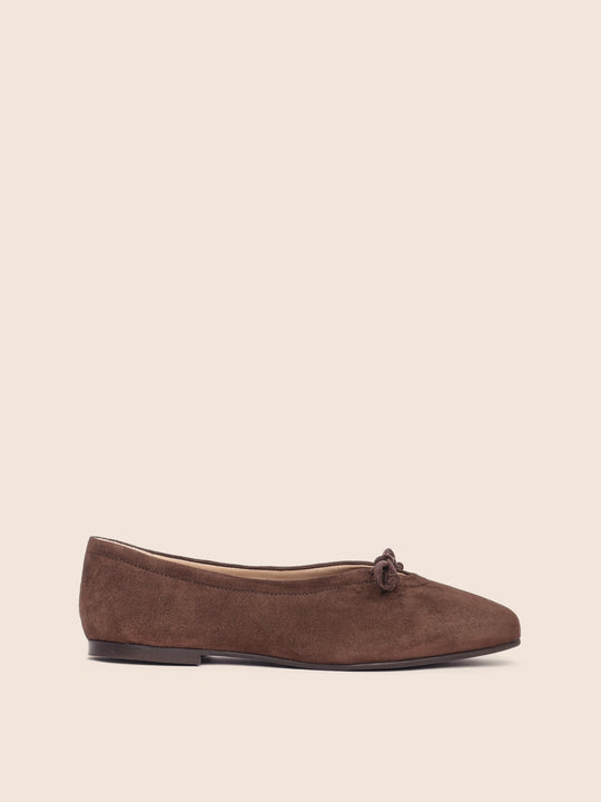 Prato Brown Suede Ballerina