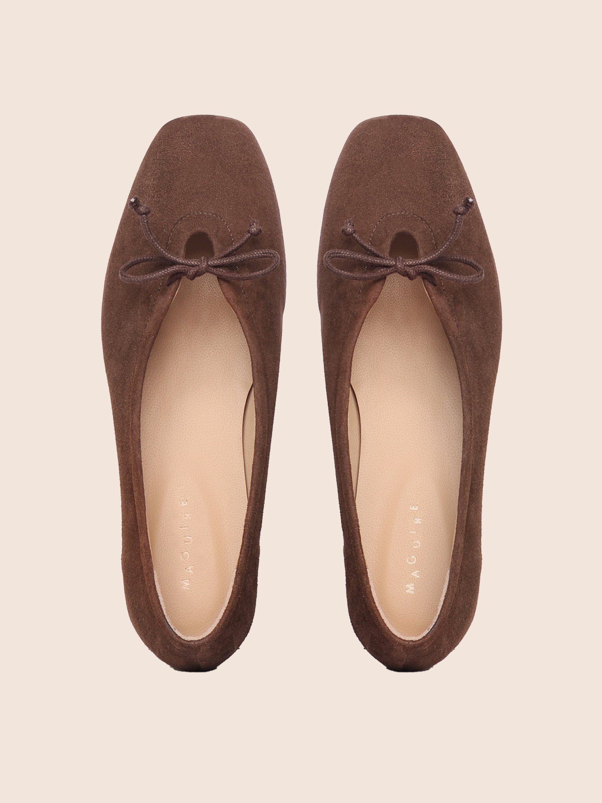 Prato Brown Suede Ballerina
