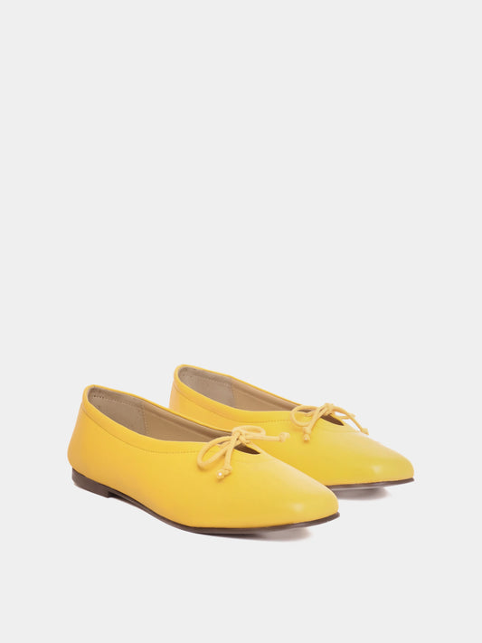 Sunflower yellow ballet flat with bow