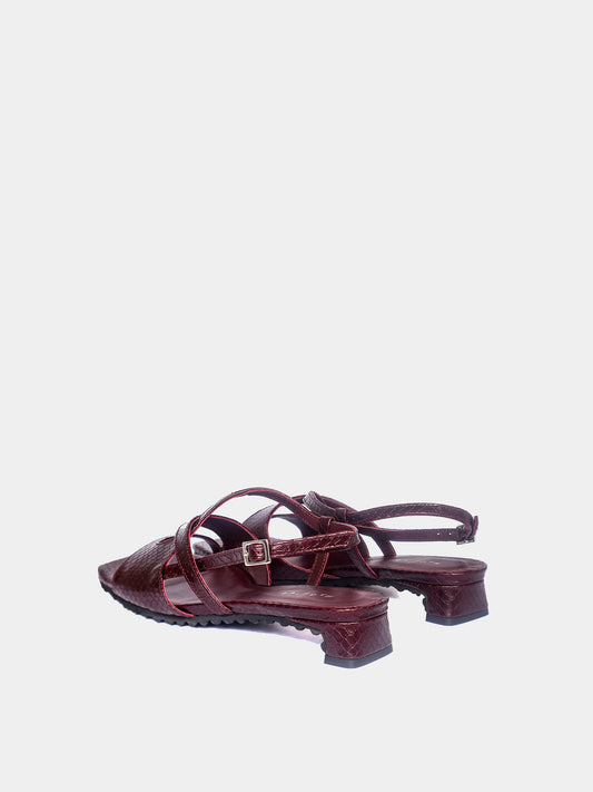 Roda Bordeaux Snake Sandal