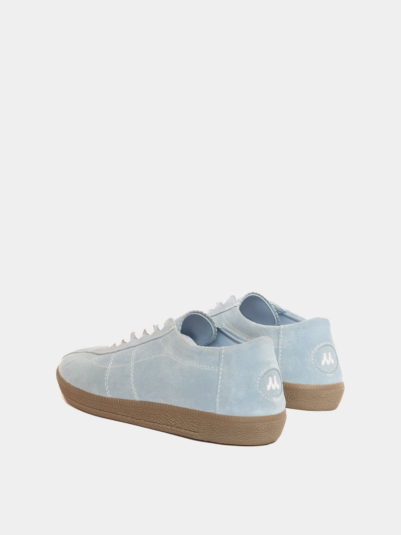 Denim suede low-profile sneaker