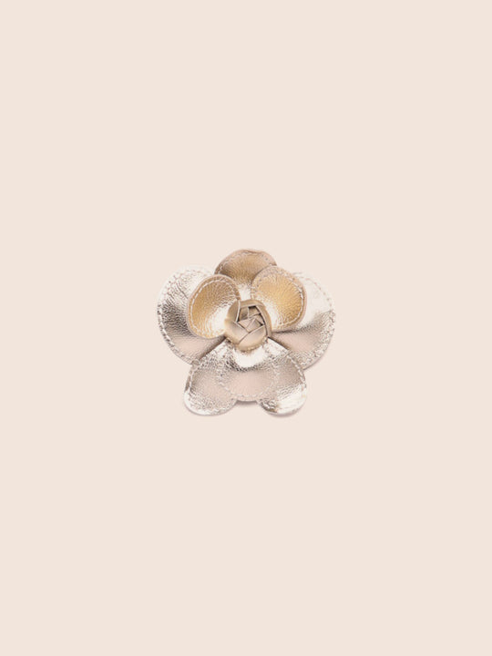 Stitch Flower Clip Gold