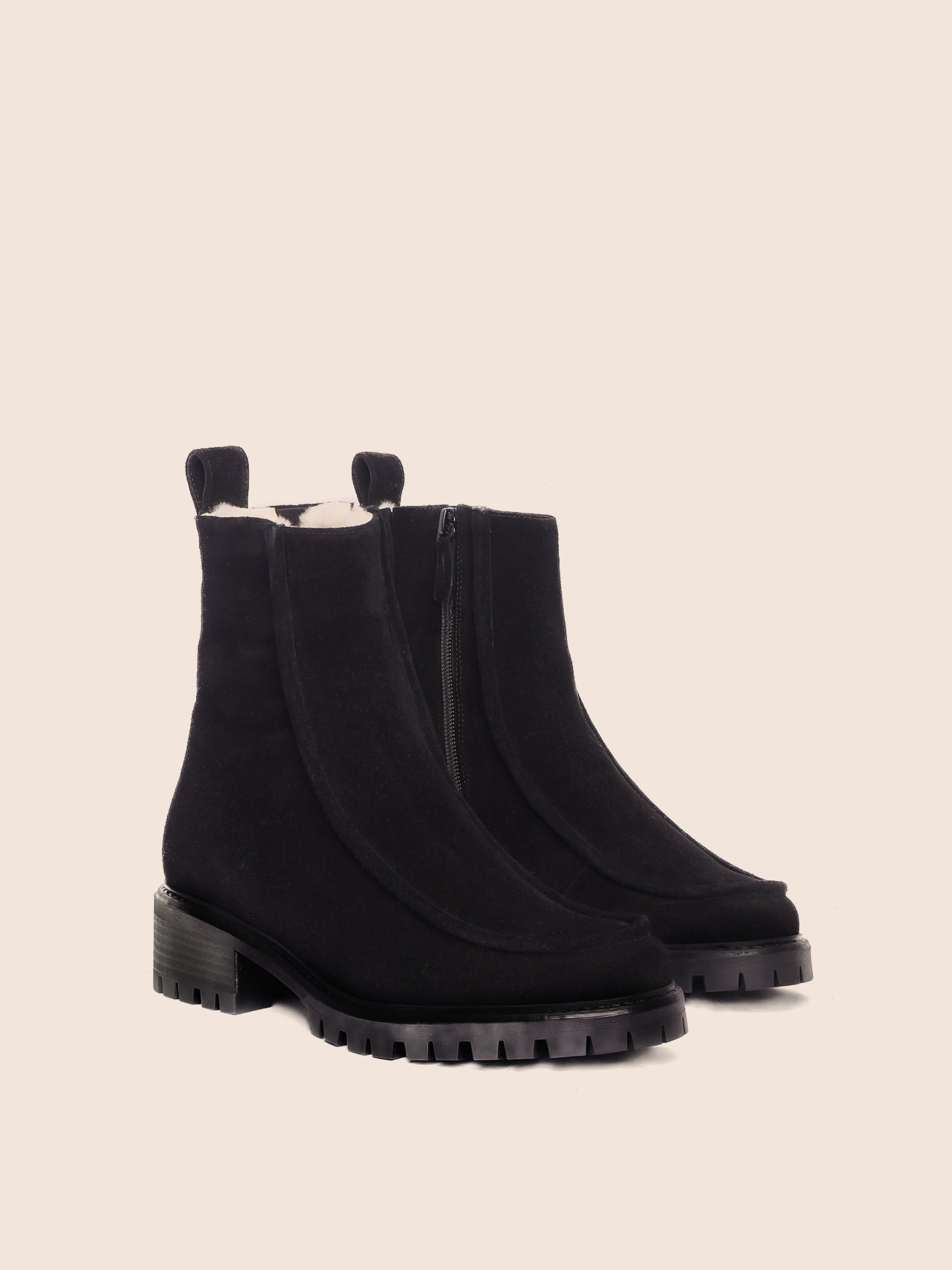 Vigo Black Suede Lined Boot