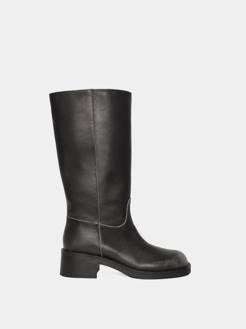 Lucca Brushed Black Boot