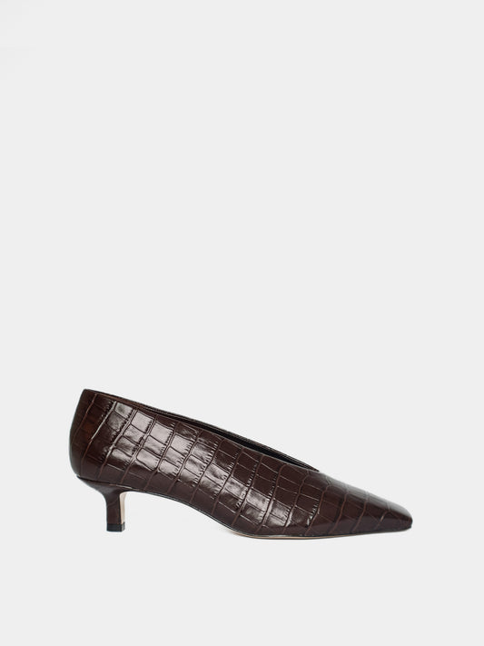 Mariana Brown Croco Pump
