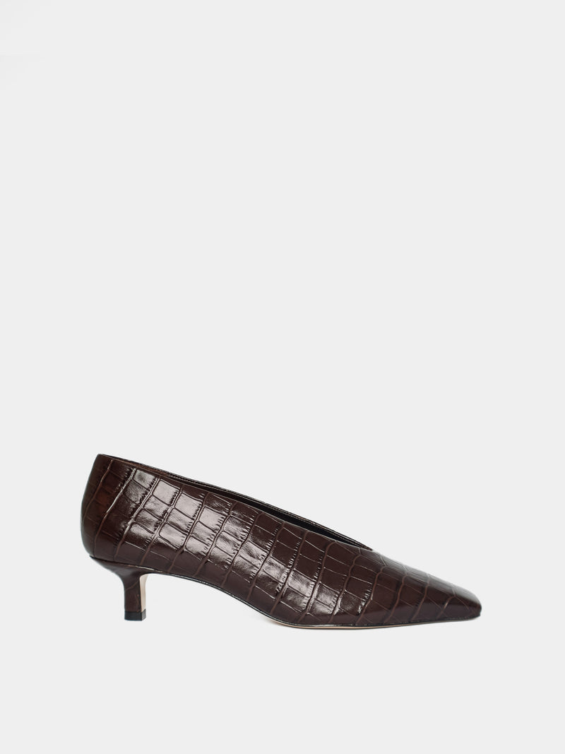 Mariana Brown Croco Pump