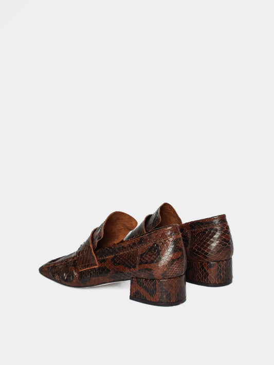 Navas Brown Snake Loafer
