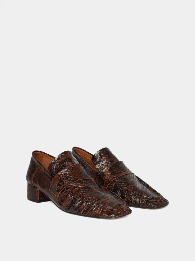 Navas Brown Snake Loafer