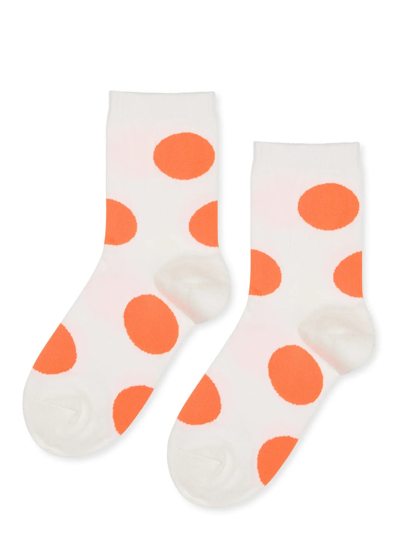 Rie Crew Neon Orange Socks